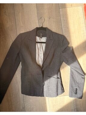 H&M Women's Charcoal Gray Tailored Blazer